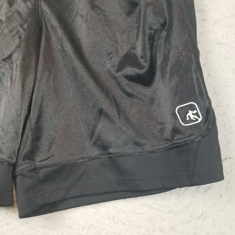 AND1 Shorts Mens XL Black Athletic Basketball Mesh Drawstring 11 Inseam